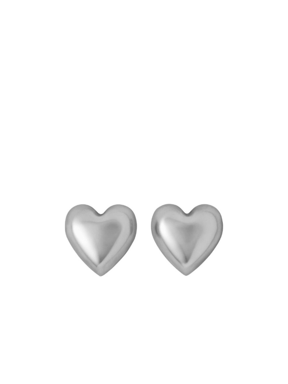Roxanne Assoulin The Puffy Heart Silver Stud Earrings